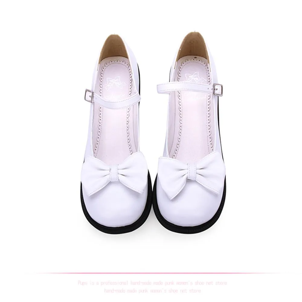 Angelic Imprint~Sweet Lolita Round-tow Lolita Shoes Multicolors