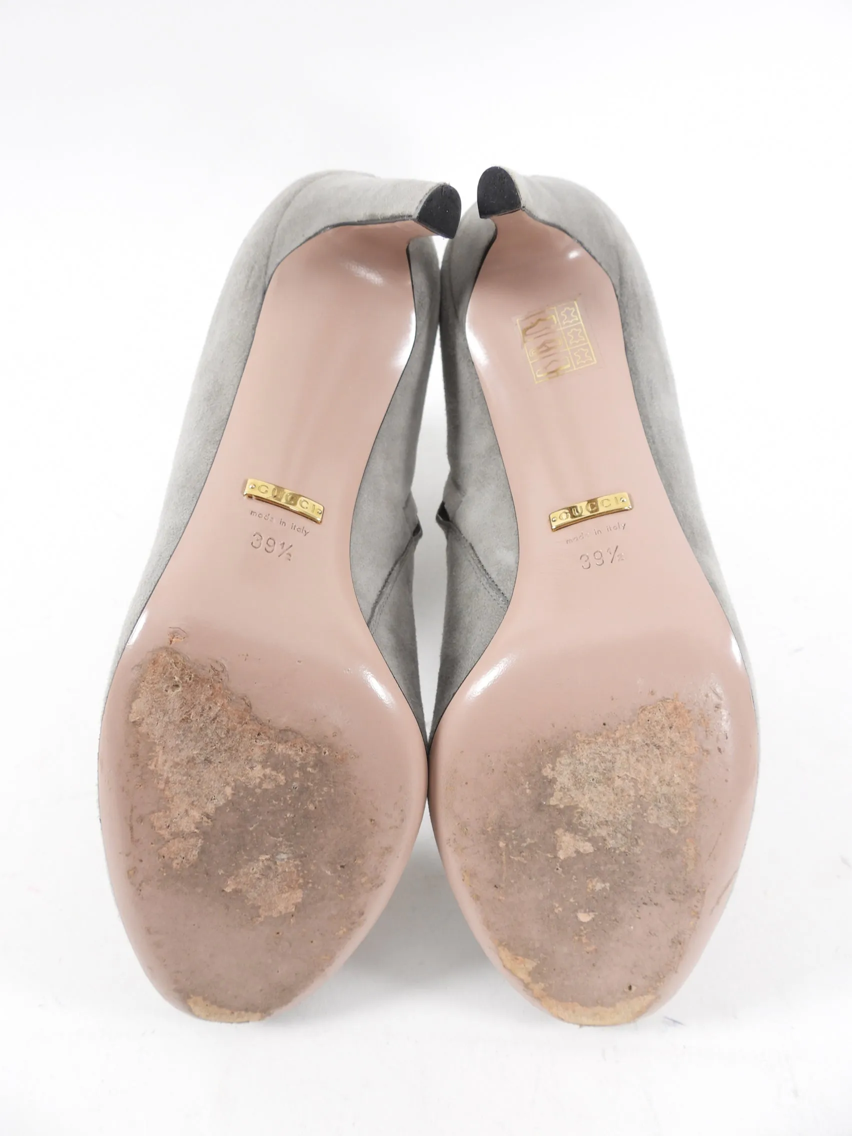 Gucci Light Grey Suede Ankle Boot - 39.5