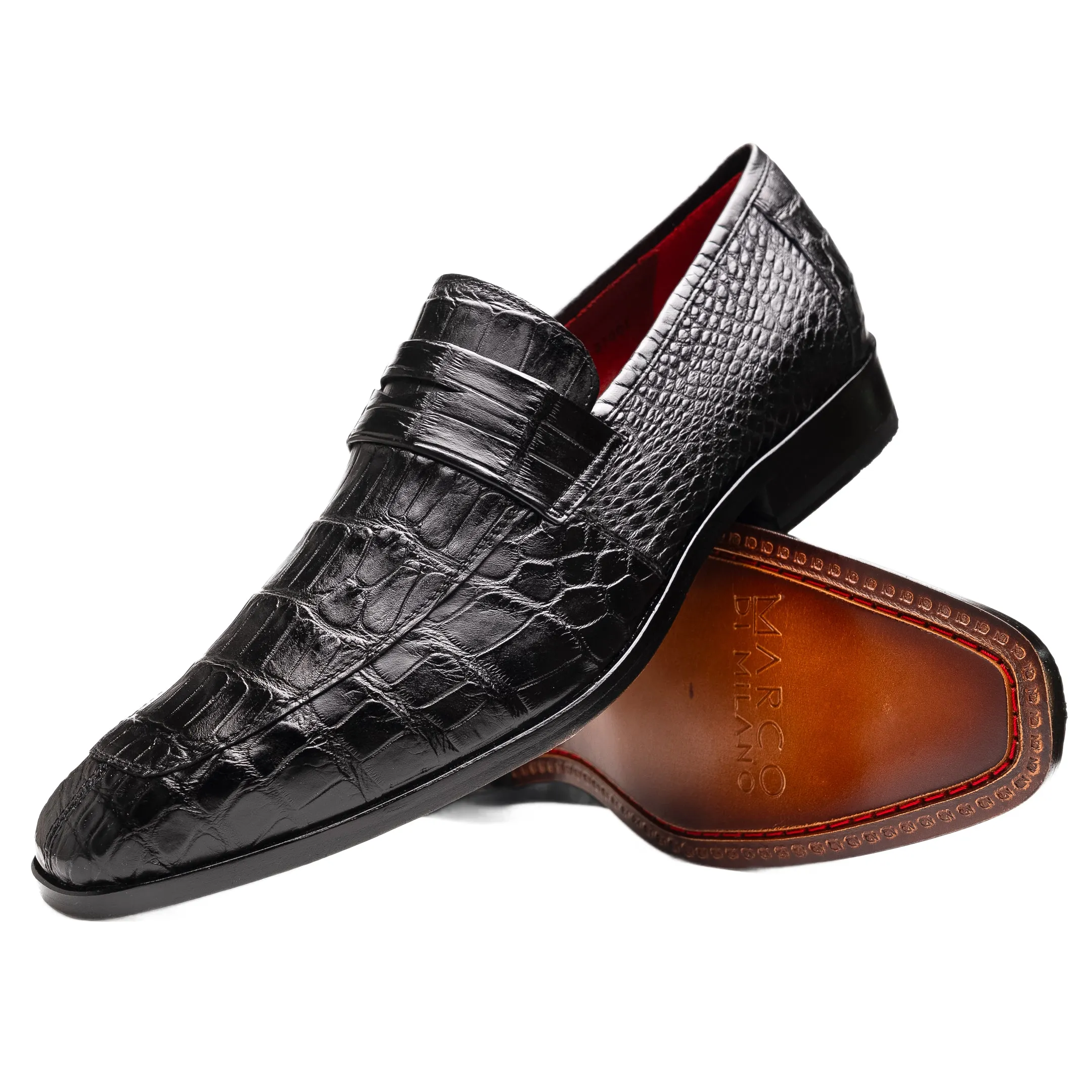 Marco Di Milano Matteo Alligator Black